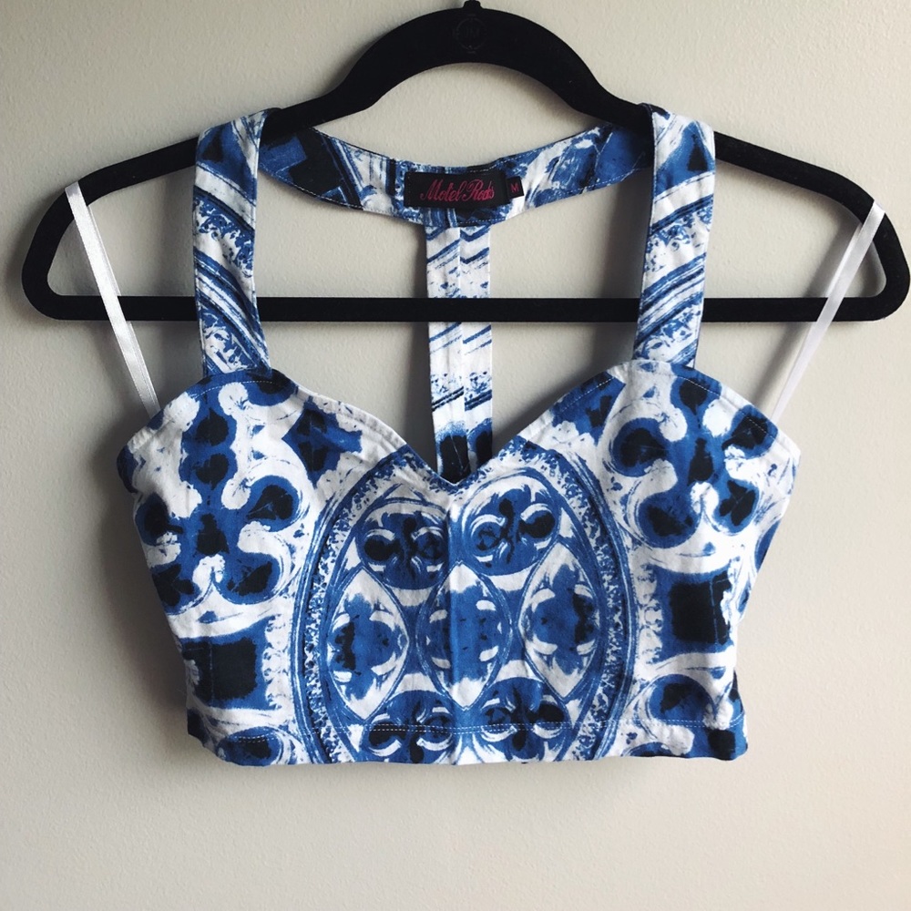 Strappy racerback crop top